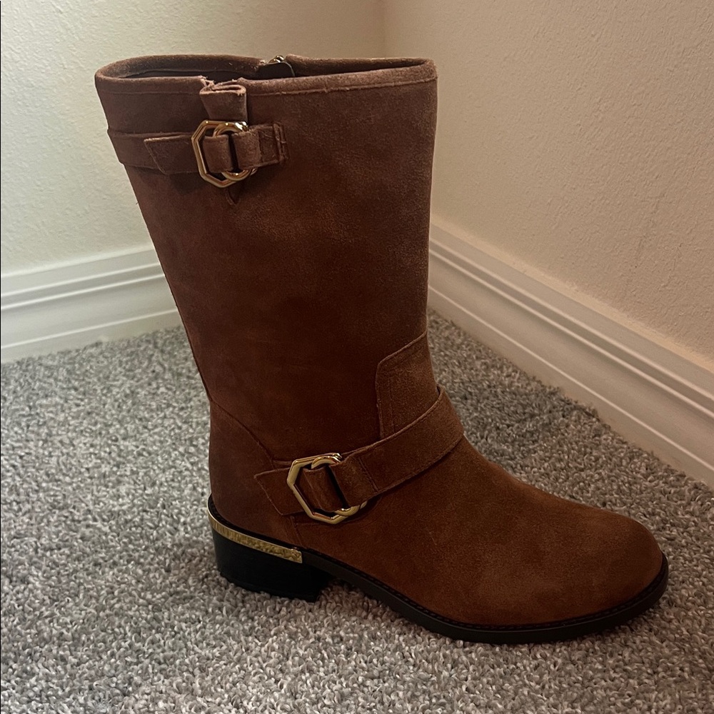 Vince Camuto Tan Suede Heeled Boots
